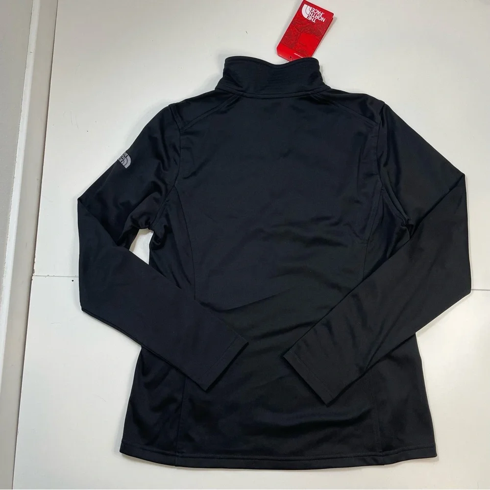 NEW The North Face 1/4 zip Fleece Black Jacket Women size M READ
